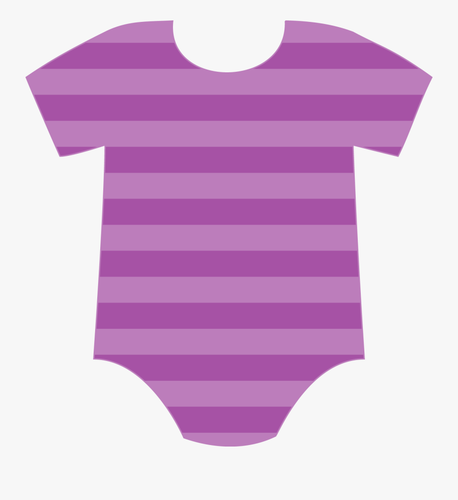 Onesie Clipart Baby Bottle - Purple Baby Clothes Clipart, Transparent Clipart