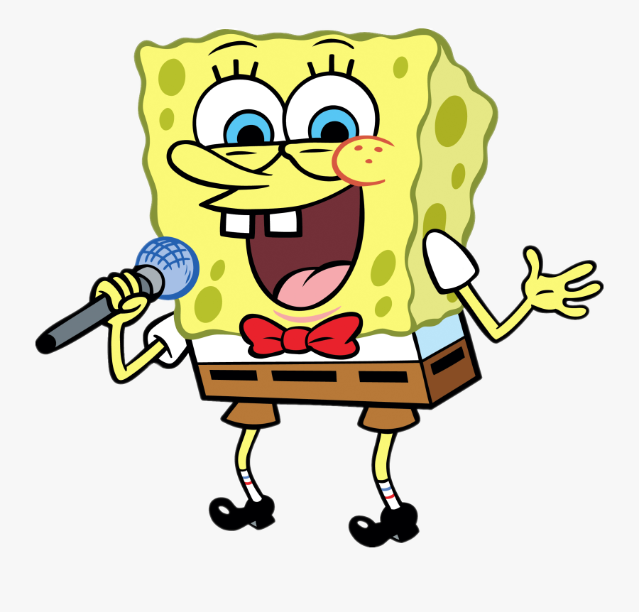 Spongebob Singing, Transparent Clipart