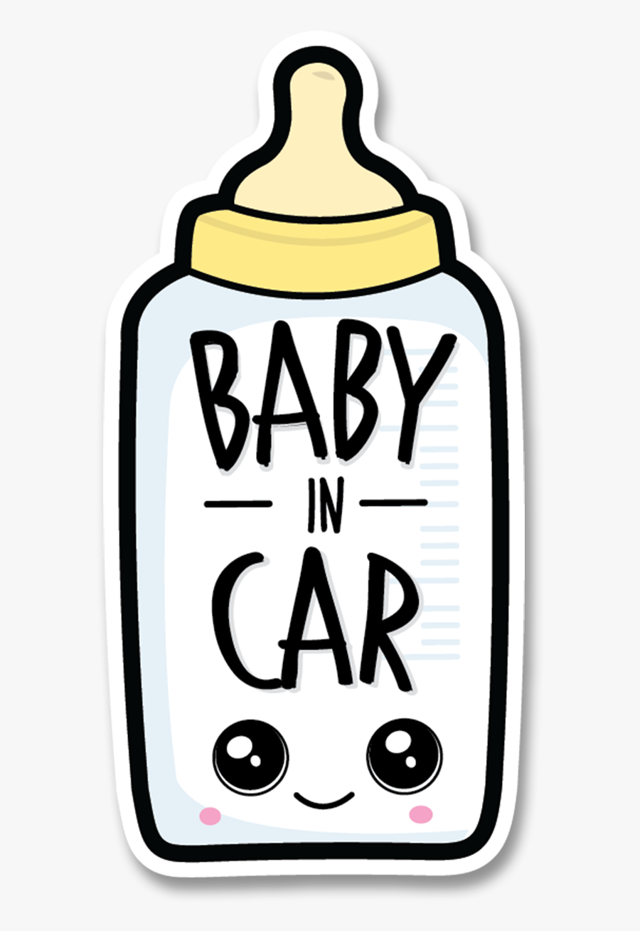 Bottle Baby In Car Decal, Transparent Clipart