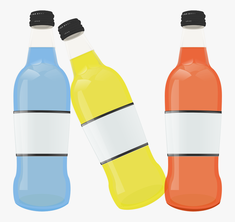 Water Bottle Clipart Png - Colored Drink In Bottle, Transparent Clipart