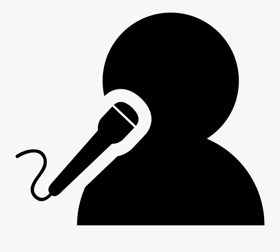 Clip Art Man Singing Clipart - Icon Person With Mic, Transparent Clipart