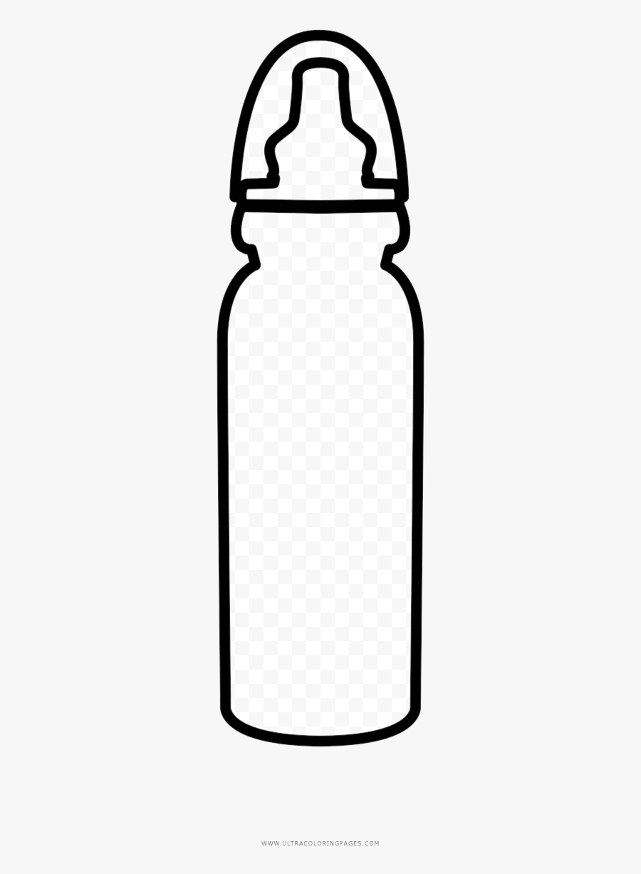 Baby Bottle Coloring Page Water Clipart Transparent - Water Bottle, Transparent Clipart