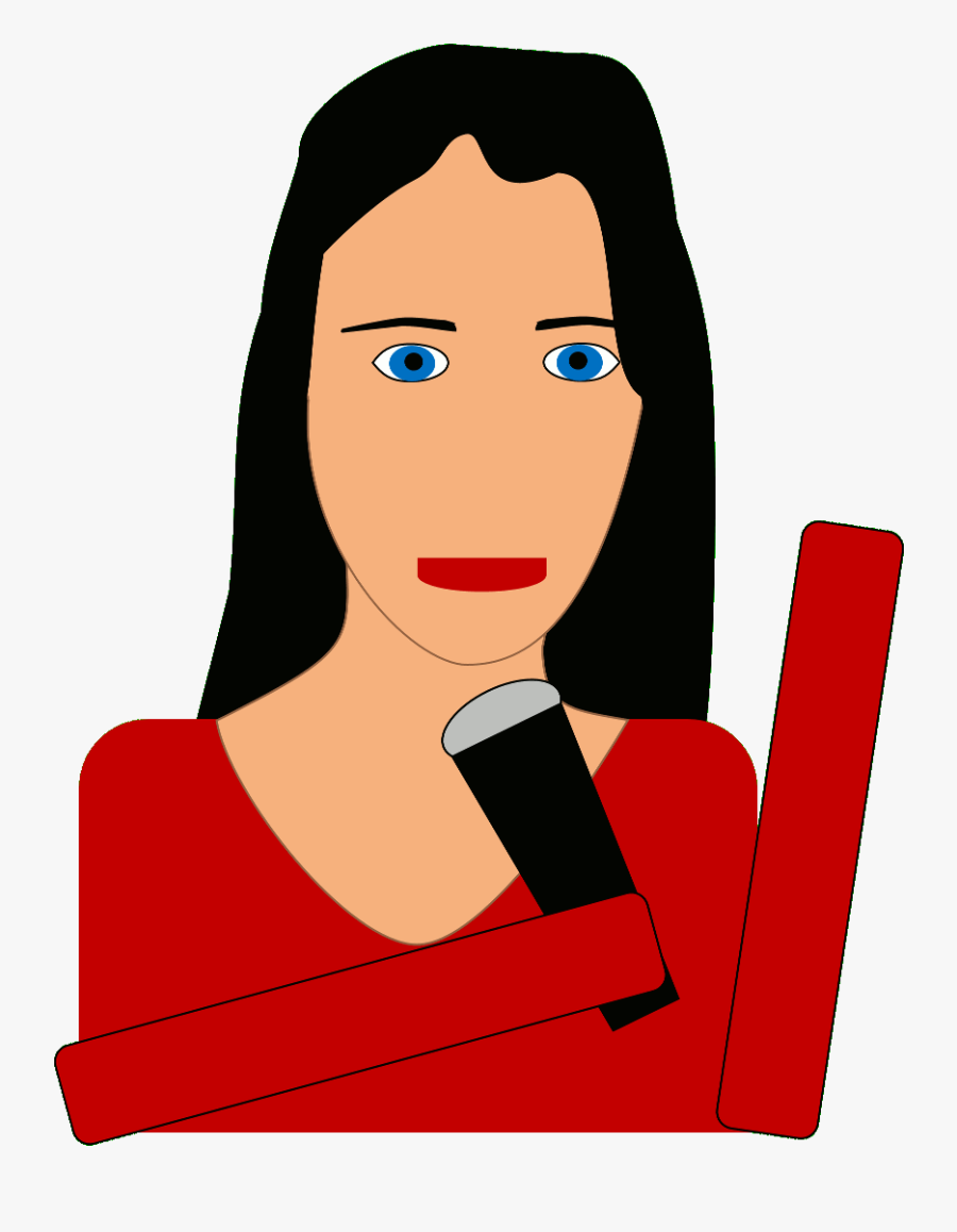 Toni Randle Swinging And Singing With Her Microphone - Cartoon, Transparent Clipart