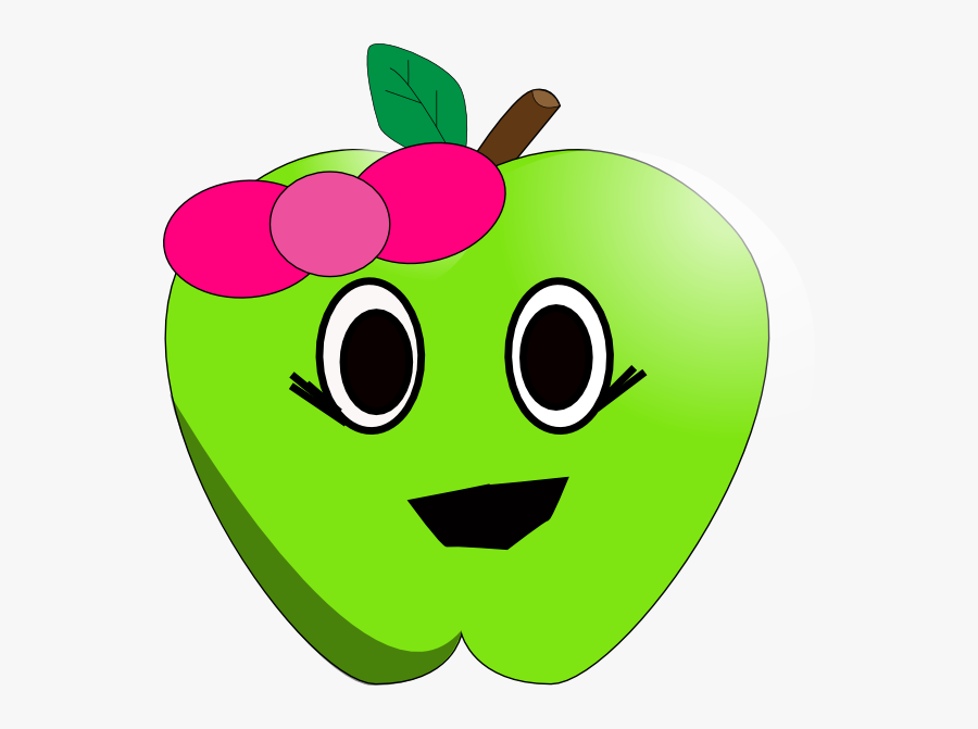 Apple Smiley Face Clipart - Cute Apple Clip Art, Transparent Clipart