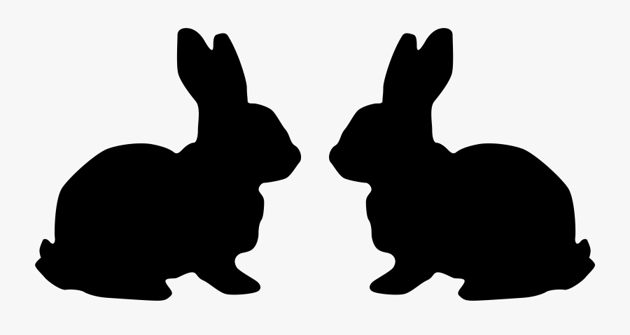 Hare Easter Bunny White Rabbit Clip Art - Silhouette Rabbit Clipart Black And White, Transparent Clipart
