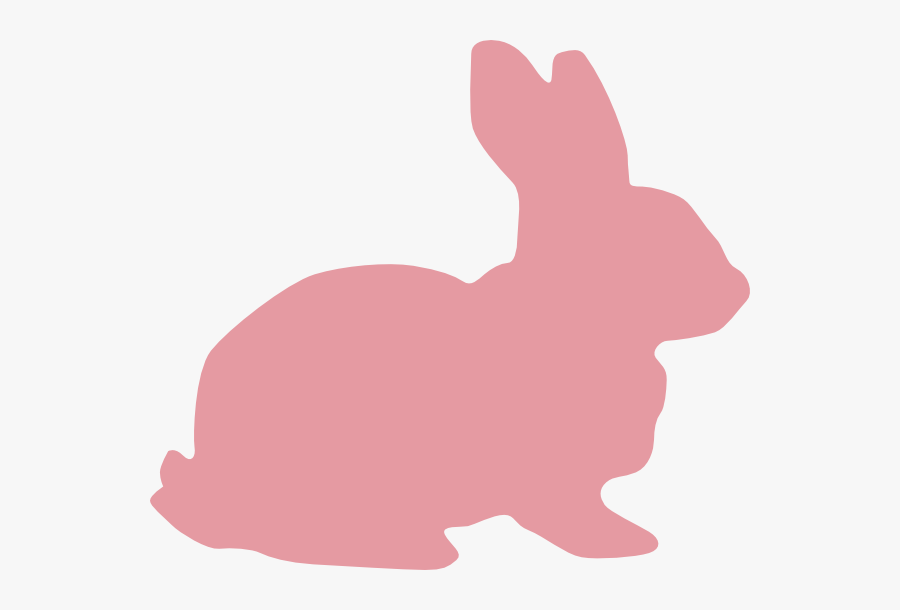 Pink Bunny Silhouette Clipart, Transparent Clipart