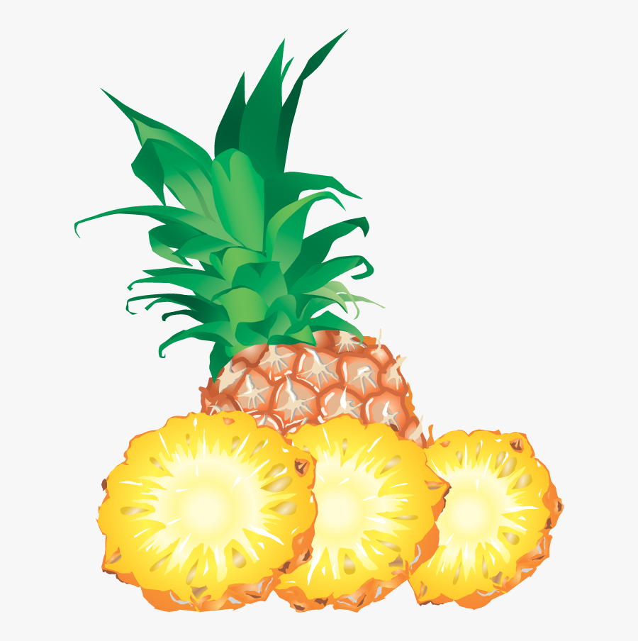 Pineapple With Slice Clipart, Transparent Clipart