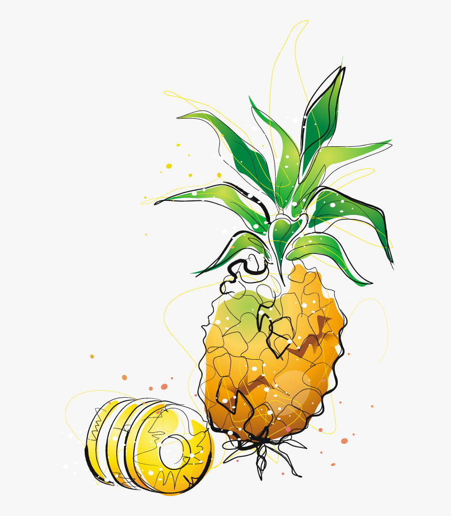 Pineapple Cartoon Drawing Clip Art - Watercolor Painting, Transparent Clipart