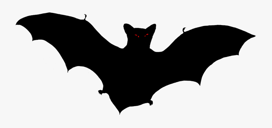 Scary Halloween Bat Silhouette - Vampire Bat, Transparent Clipart