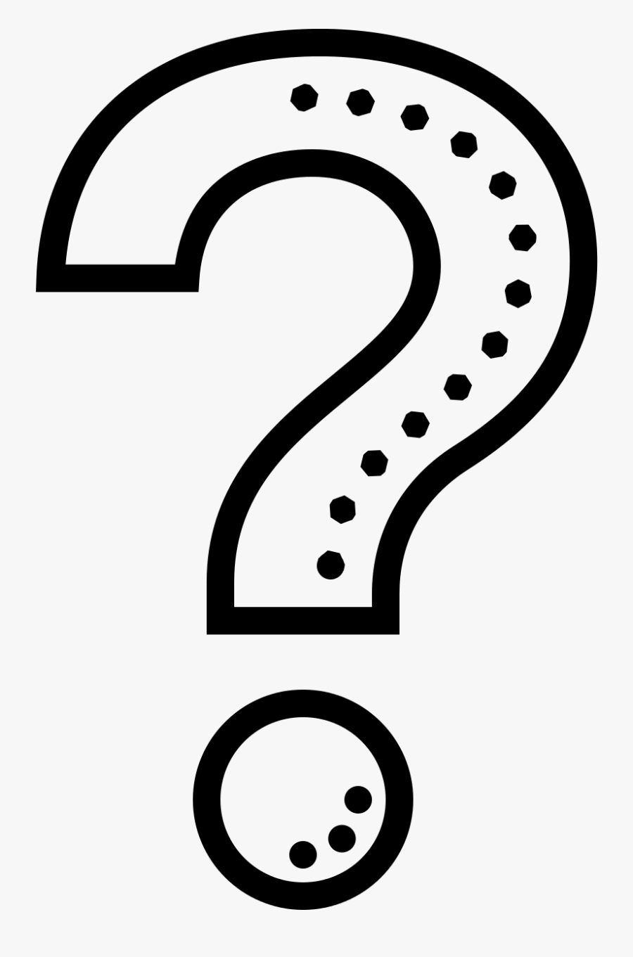 Cute Question Mark Png Download - Black And White Png Question Mark