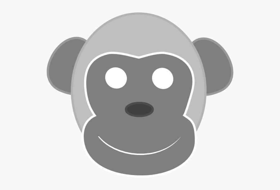 Dan Monkey Grey Svg Clip Arts - Monkey, Transparent Clipart