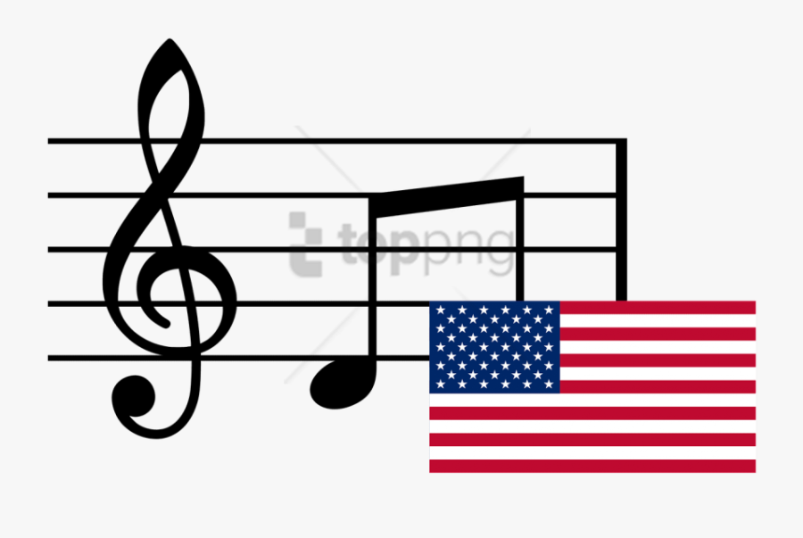 Free Png Musical Notes And Flag Usa Png Image With - Musical Notes, Transparent Clipart