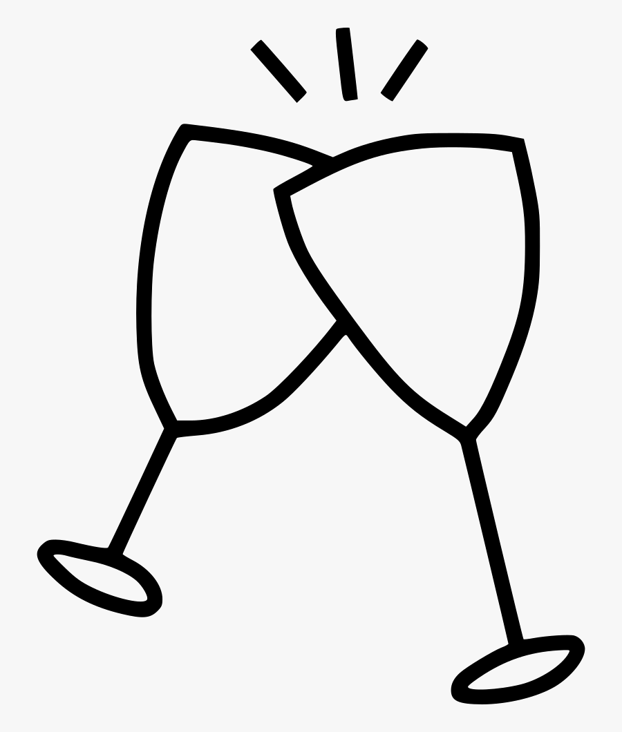 Wine Cup Drawing At - Party Line Drawing Transparent, Transparent Clipart