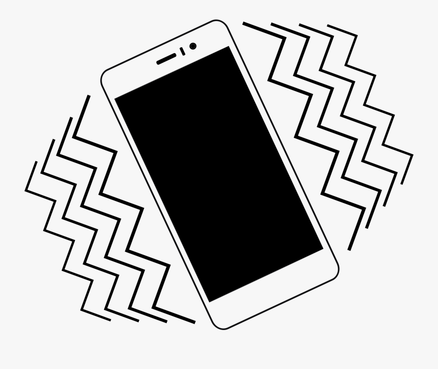 Mobile Phone Vibration - Mobile Phone Vibrate On Png, Transparent Clipart