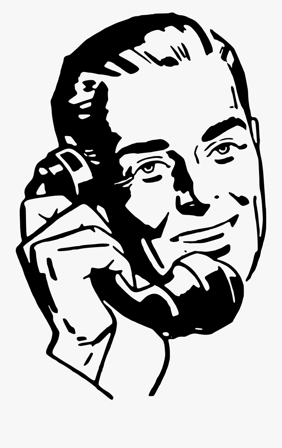 Clip Art On The Phone Clipart - Man On Phone Clip Art, Transparent Clipart