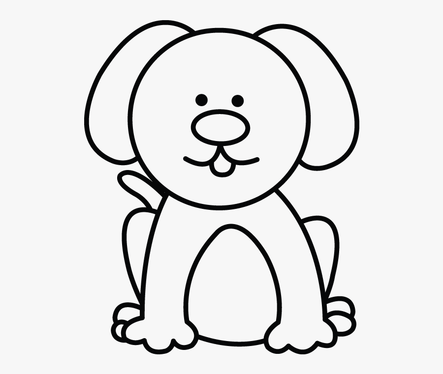 Easy Clipart Dog - Easy Simple Dog Drawing , Free Transparent Clipart