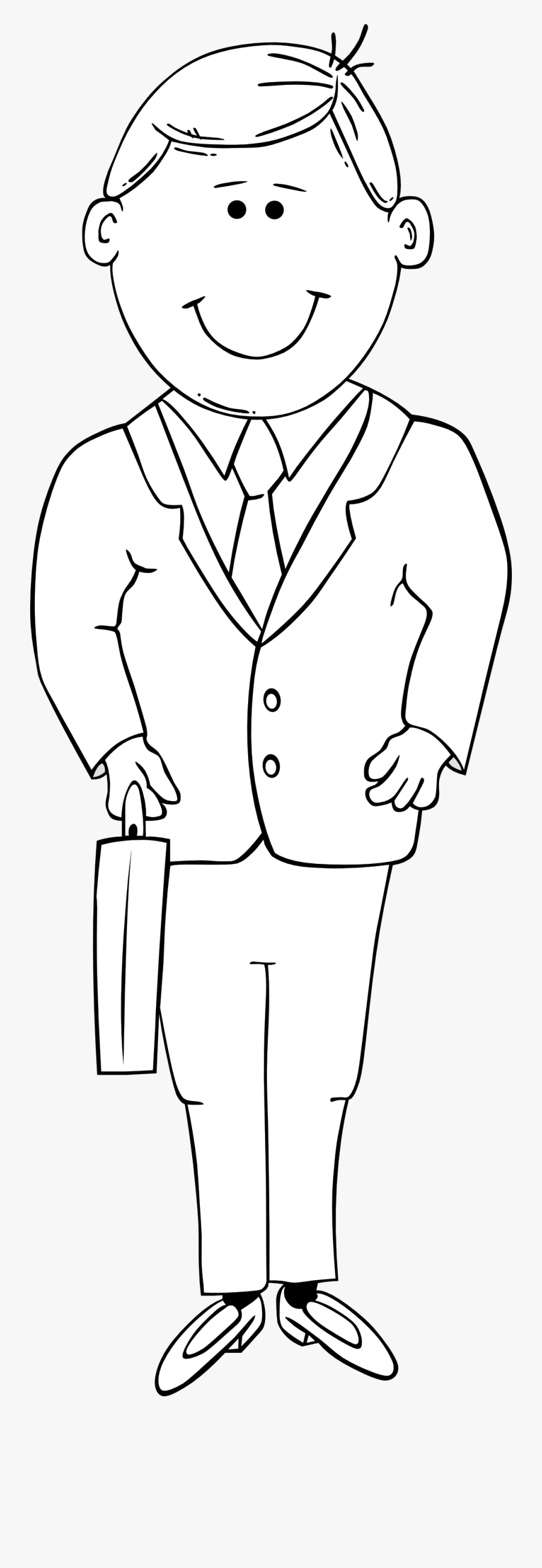Clipart - - Man In Suit Cartoon, Transparent Clipart