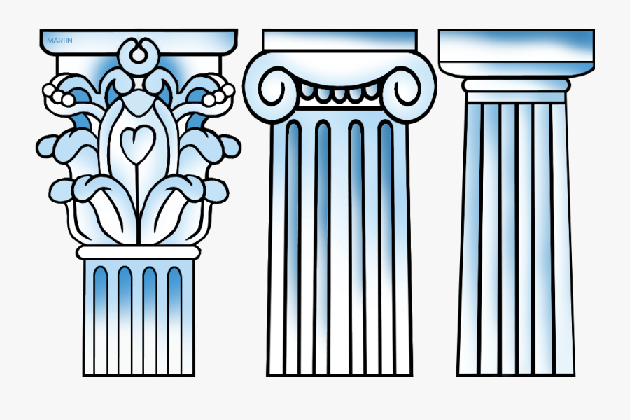 Transparent Columns Png - Corinthian Column Drawing Easy , Free