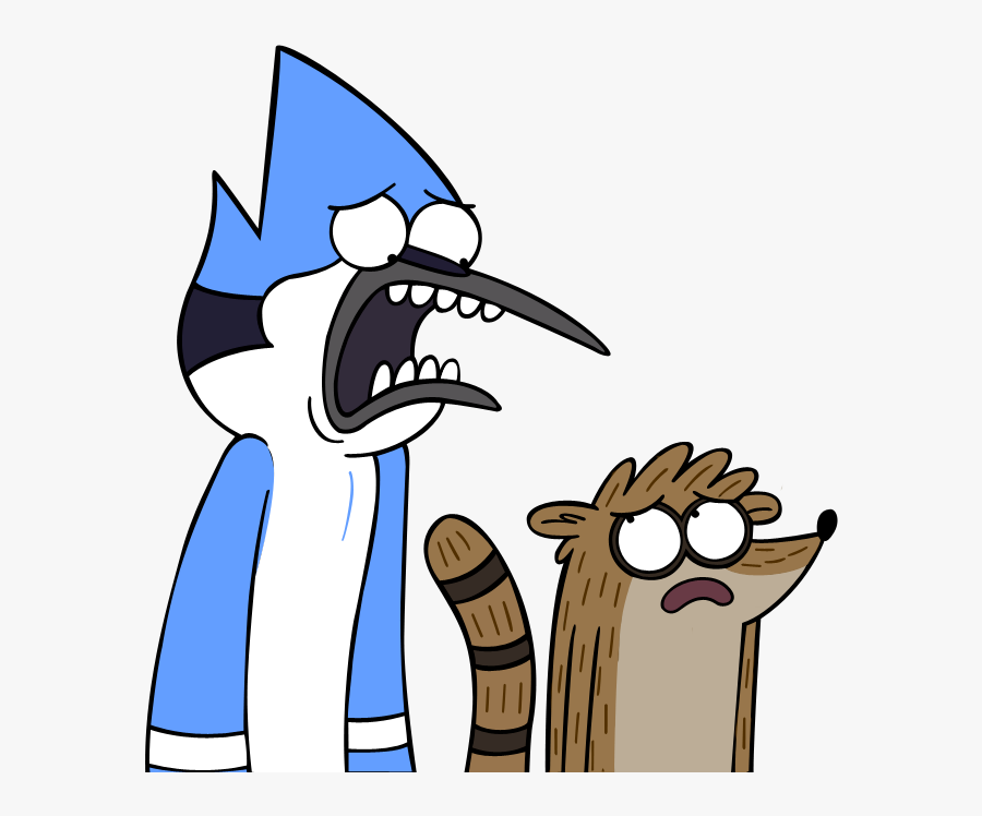 Some Kids Started To Talk Behind My Back Because I - Mordecai And Rigby Sad, Transparent Clipart