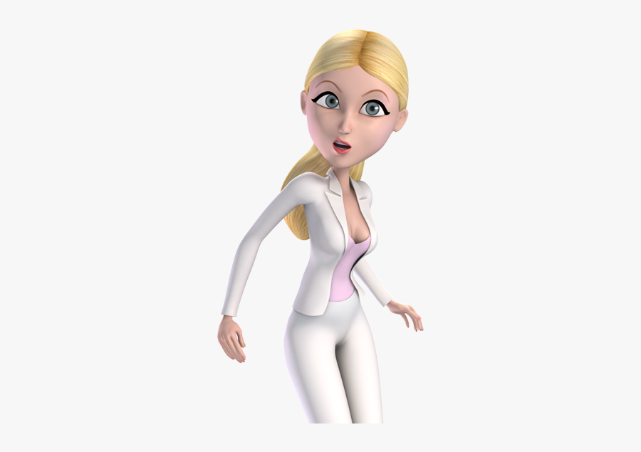 Clip Art Skinny Blond Girl - Woman Cartoon Character Png , Free