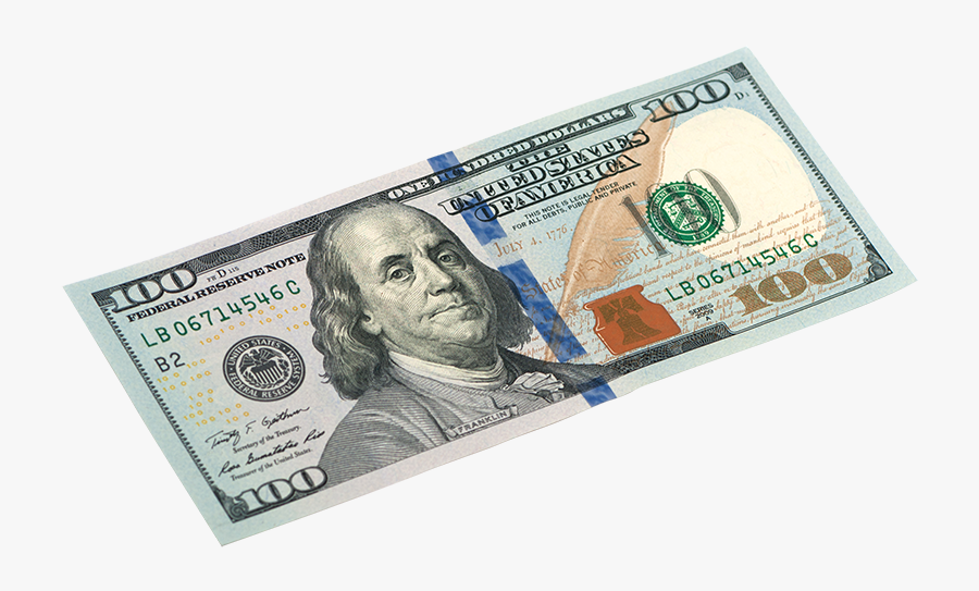 United States One Hundred Dollar Bill United States - 100 Dollar Bill Transparent, Transparent Clipart