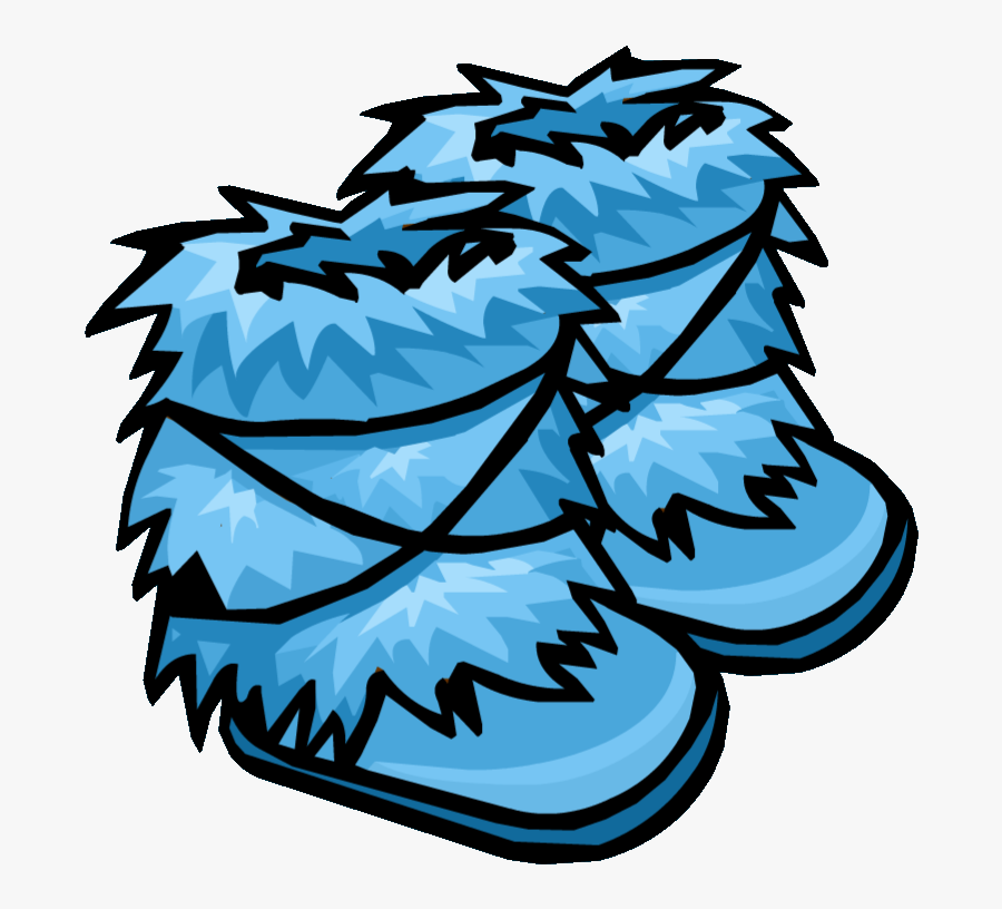 Blue Fuzzy Boots - Club Penguin Fuzzy Boots, Transparent Clipart