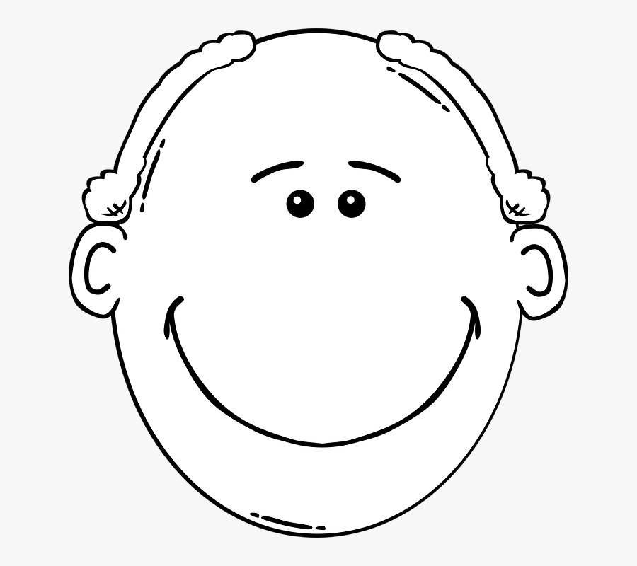 Face Black - Dad Clipart Black And White, Transparent Clipart