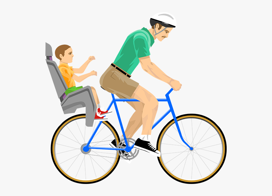 Banner Black And White Stock Irresponsible Dad Happy - Happy Wheels Bike Dad, Transparent Clipart
