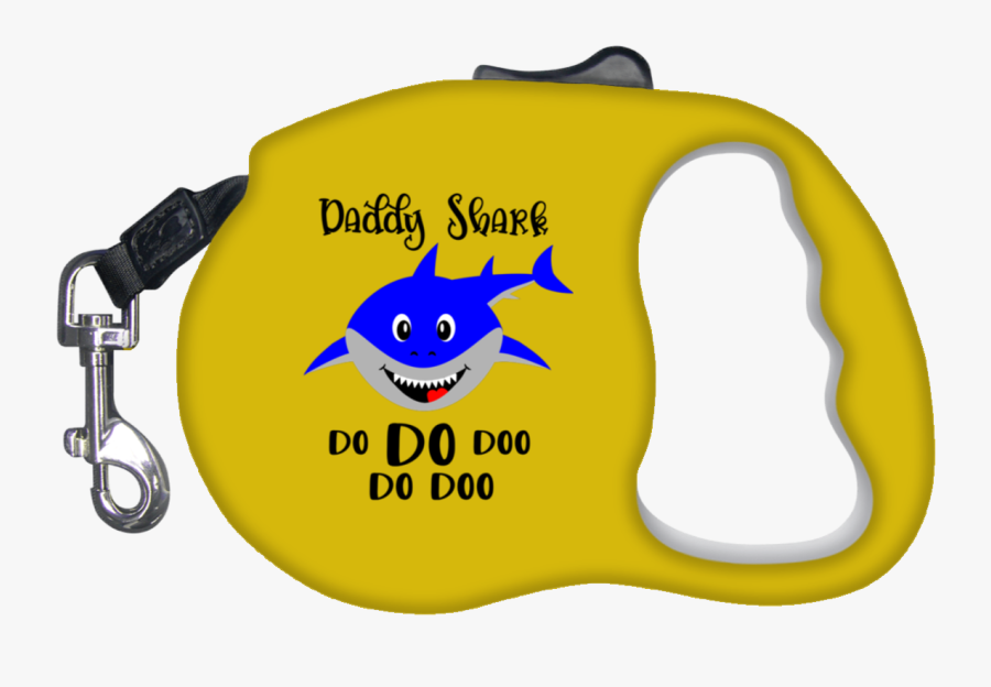 Daddy Shark Retractable Dog Leash- Pets - Family Shark Doo Doo Svg, Transparent Clipart