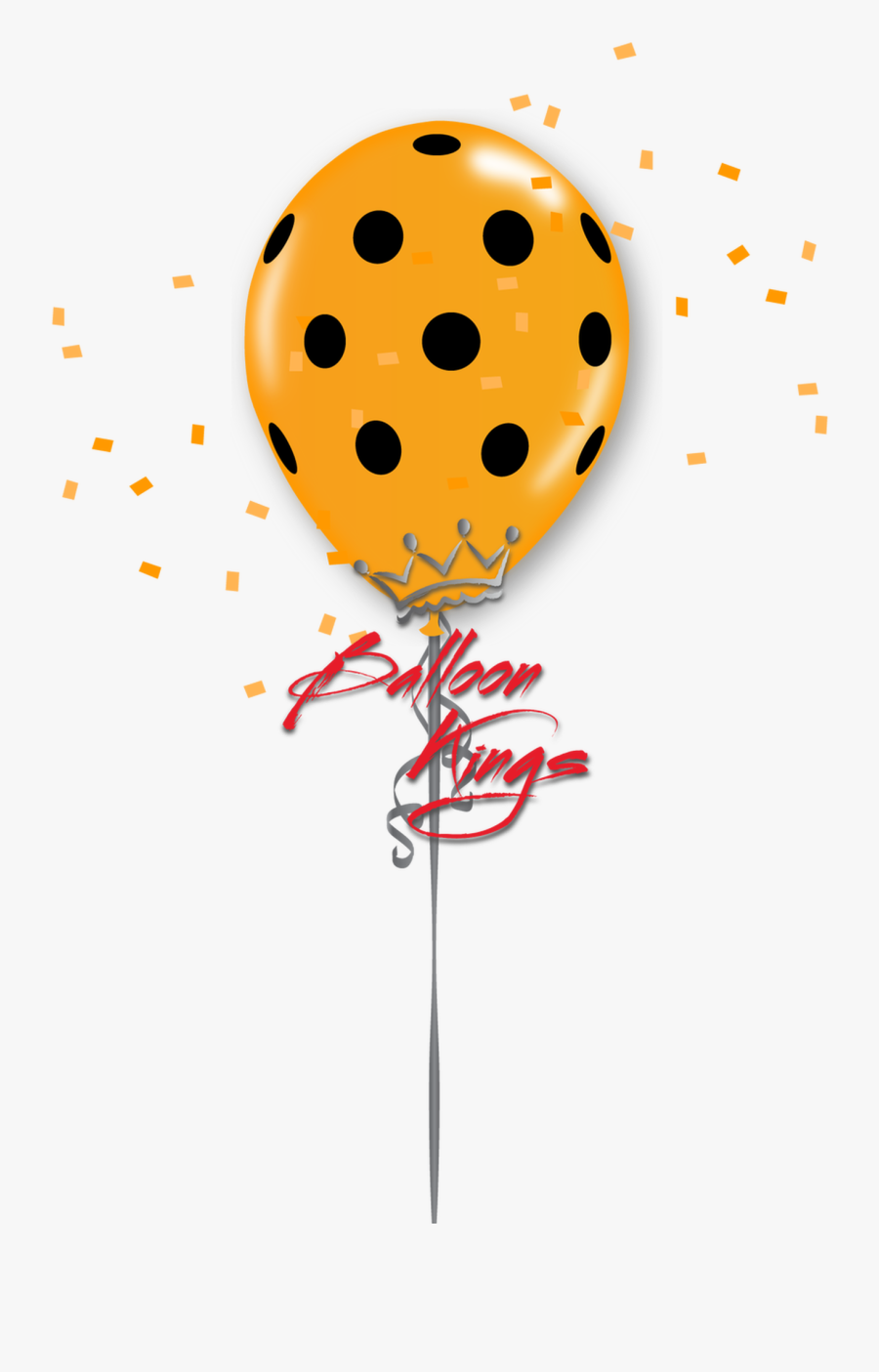 11in Latex Polka Dots Orange/black - Merry Christmas Balloon Png, Transparent Clipart