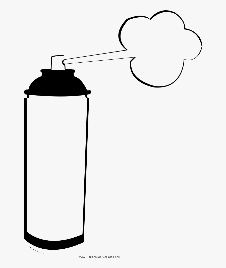 Spray Paint Coloring Page - Transparent Spray Paint Bottle, Transparent Clipart