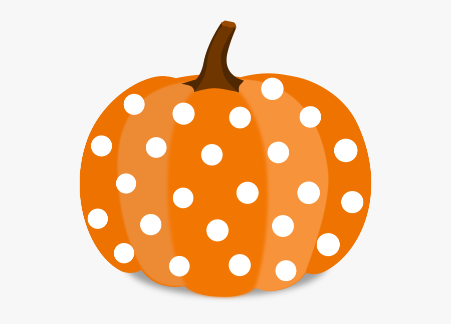 Transparent Pumpkins In A Row Clipart - Pumpkin With Polka Dots, Transparent Clipart