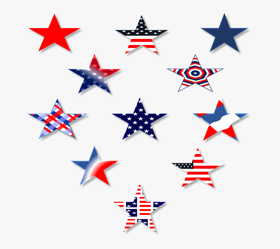 July Clipart Stars And Stripe - 4th Of July T Shirt Group, Transparent Clipart