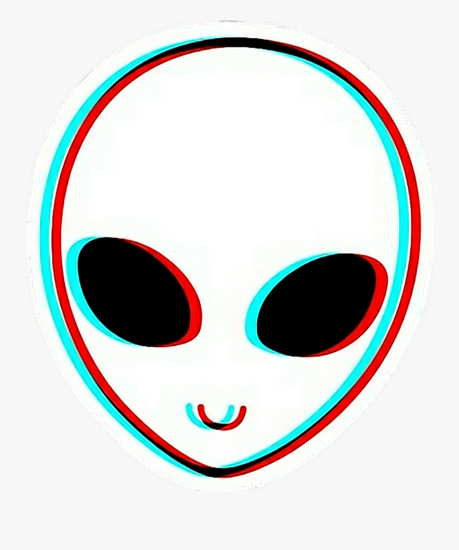 Alien Aliens Glitch Glitchy Red White Blue Tricky - Alien Glitch Png, Transparent Clipart