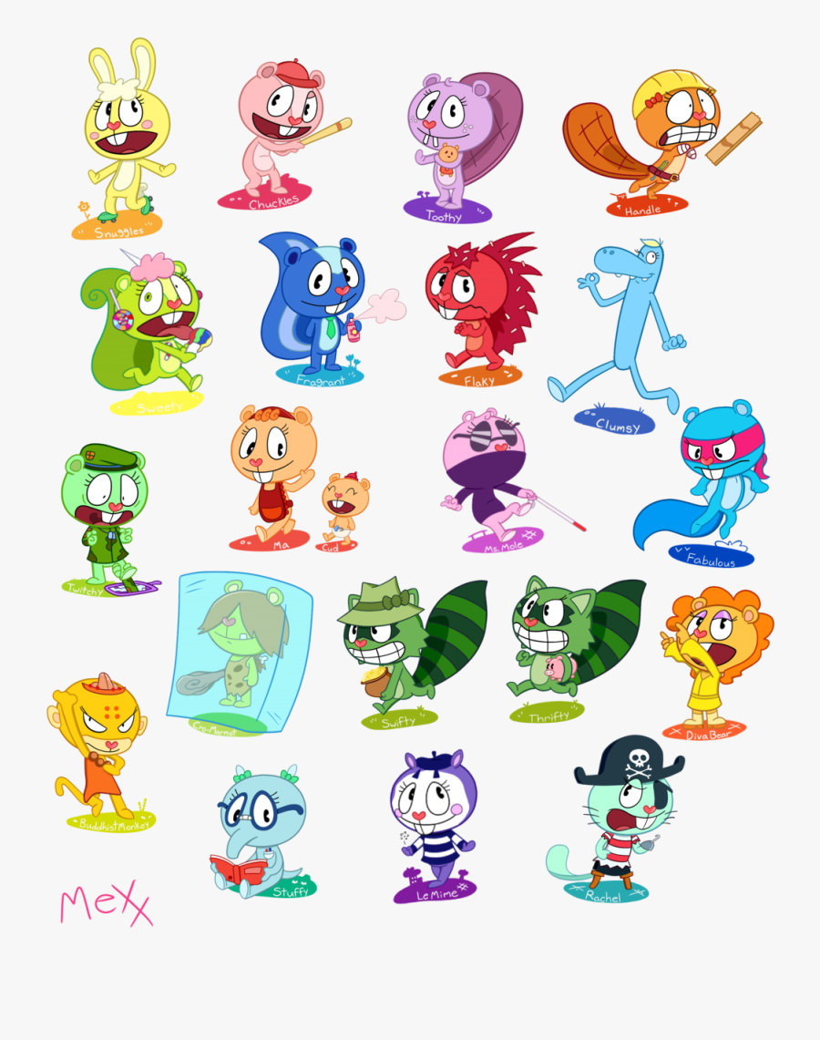 Happy Tree Friends Characters - Happy Tree Friends Characters Png ...