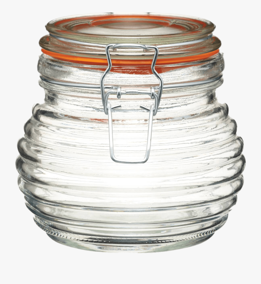 Honeypot Shaped Jam Jar - Flip Top Honey Jar, Transparent Clipart