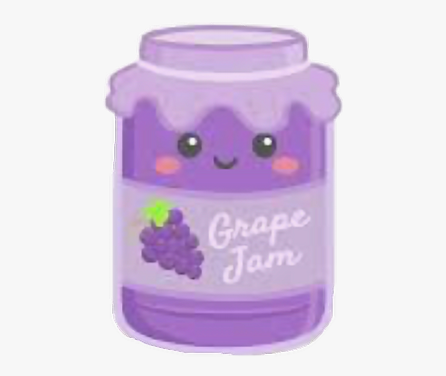 #cute #grape #jelly #jar #freetoedit - Cute Grape Jelly Clipart, Transparent Clipart
