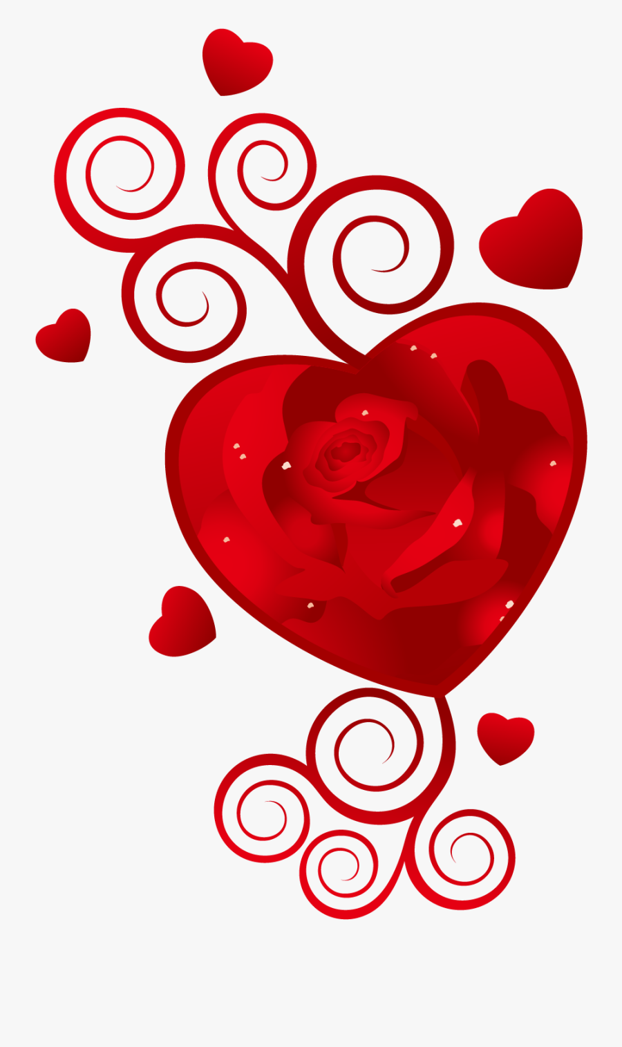 Heart February 14 Wish Valentines Vector Rose Clipart - Happy Valentine Day 2018, Transparent Clipart