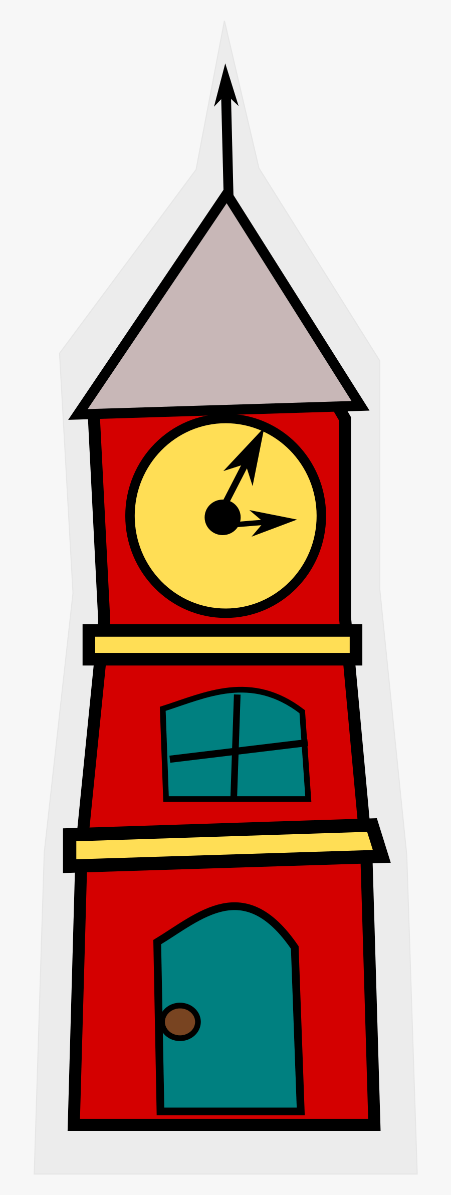 Clipart - Clock Tower Clip Art, Transparent Clipart