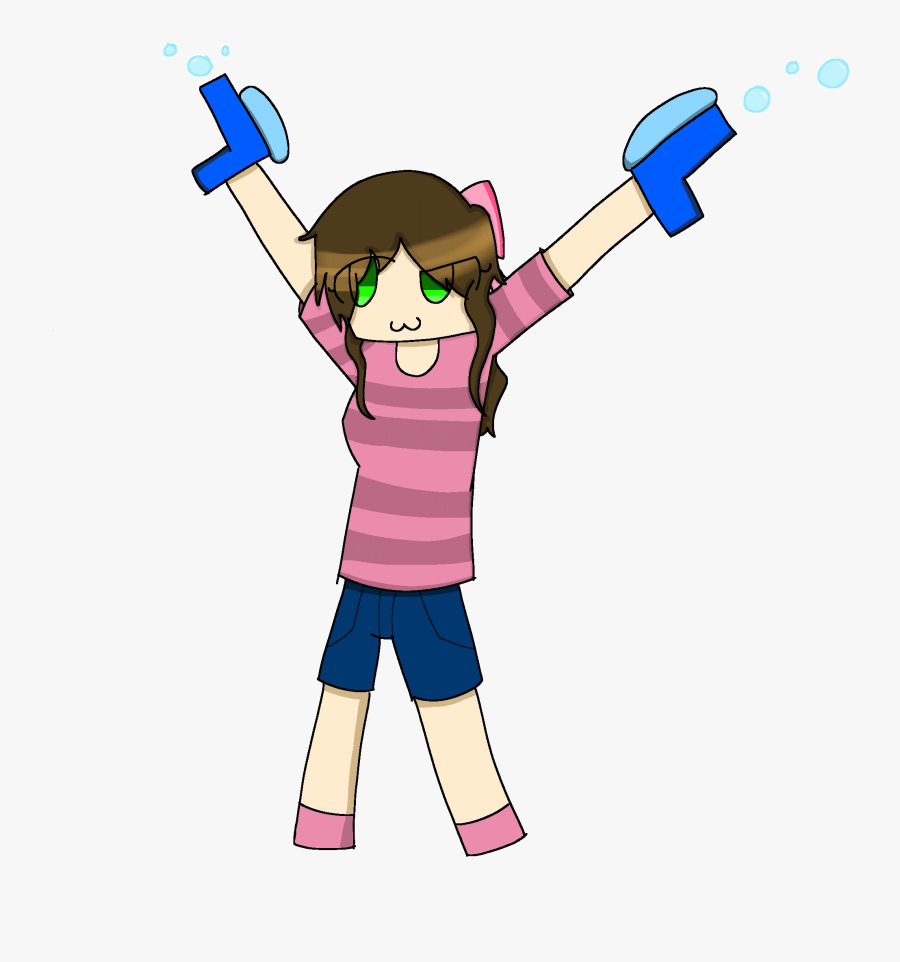 Popularmmos And Supergirlygamer Fan Art Clipart , Png - Minecraft Jen Fan Art, Transparent Clipart