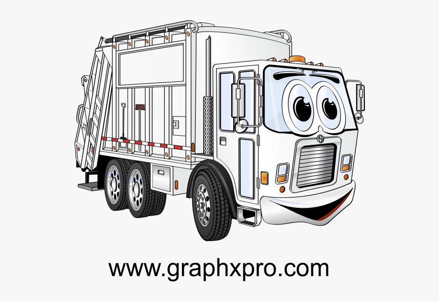 Clipart Cartoon Garbage Truck, Transparent Clipart