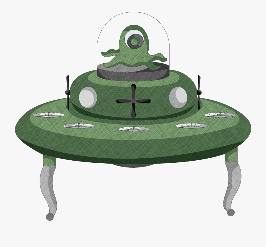 Alien Spaceship Art Drawing - Picnic Table, Transparent Clipart