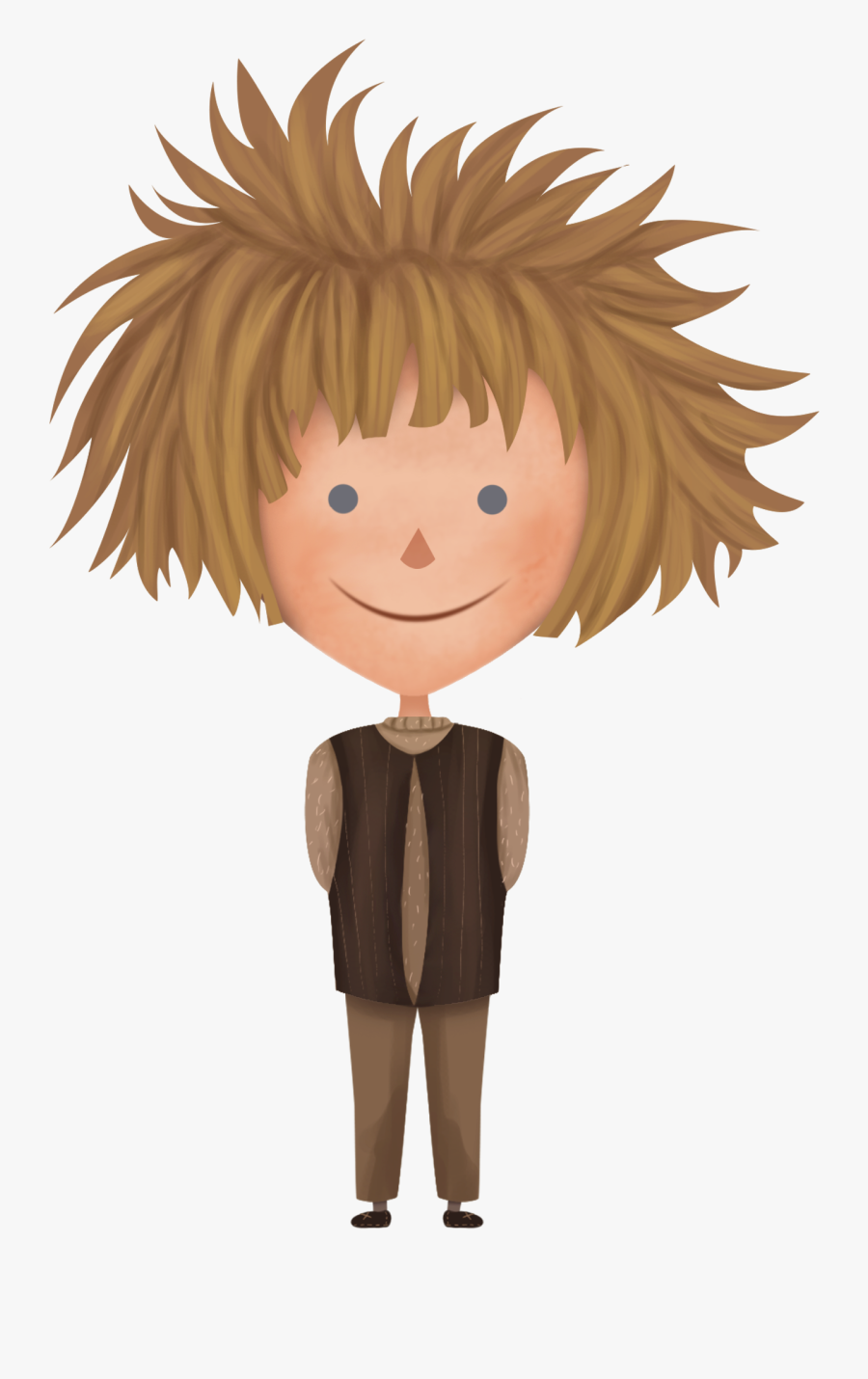 Boy With Messy Hair Clipart, Transparent Clipart