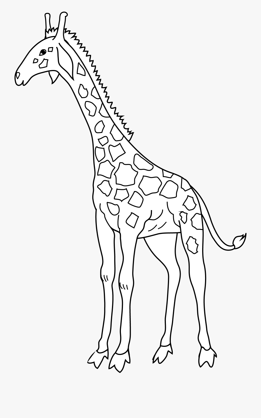 Download Coloring Page Free Clip - Giraffe , Free Transparent ...