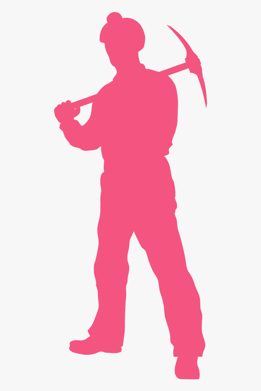 Coal Miner Silhouette, Transparent Clipart