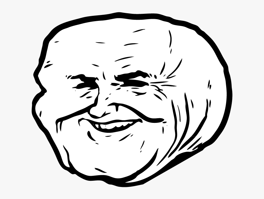 Transparent Troll Face Clipart - Laughing Meme Face Transparent, Transparent Clipart