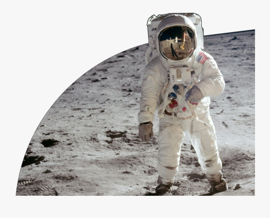 Transparent Png Astronaut In Space Images Clipart Library - Buzz Aldrin On Moon, Transparent Clipart
