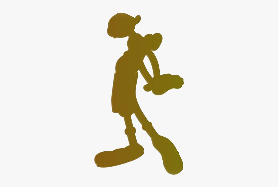 Vintage Olive Oil Popeye Cartoon Png - Olive Oyl Silhouette, Transparent Clipart