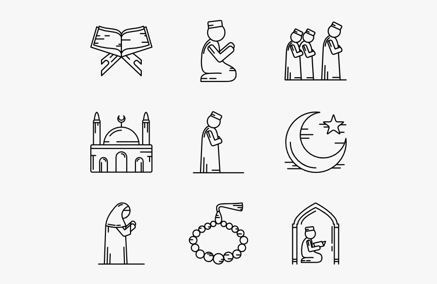 Ramadhan Mubarak - Ikon Muslim, Transparent Clipart