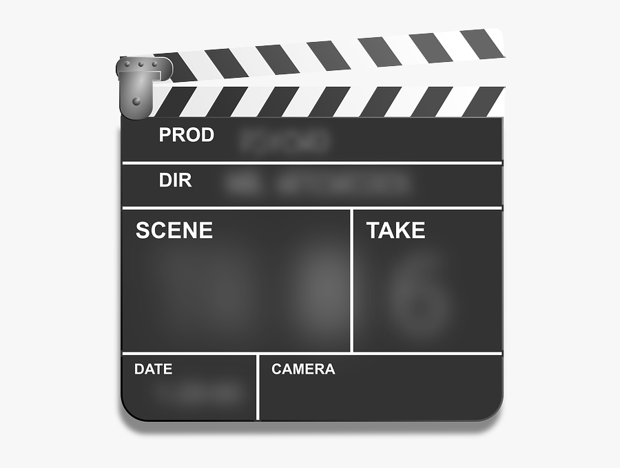 Hollywood Clipart Film Slate - Transparent Lights Camera Action, Transparent Clipart